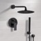 Matte Black Shower System With 12